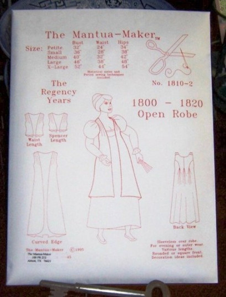 Regency Dress Sewing Pattern for an Open Robe. Multi & Plus Etsy