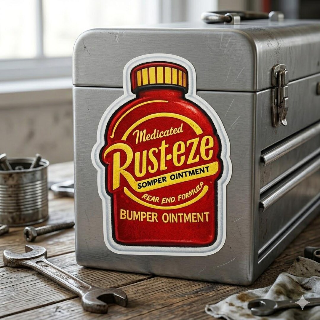 Rust-eze Logo From D.i.s.n.e.y & P.i.x.a.r Cars Movie Fully Stickers ...