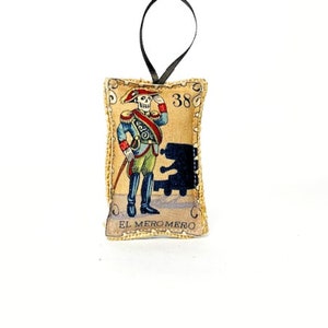 Tag der Toten, Dia De Los Muertos, Lavendel, Beutel, , mexikanische Lotterie, Loteria, Lotteriekarte, Lavendel Beutel, Ornament, Der Boss