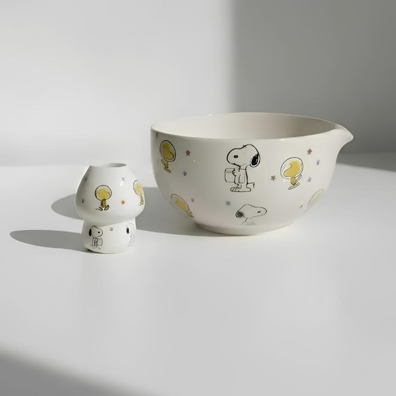Cute Puppy Ceramic Bowl Set - Ceramic Matcha Bowl with Chasen Holder - Matcha Gift Set, Valentine’s Day, Gift for Matcha Lovers