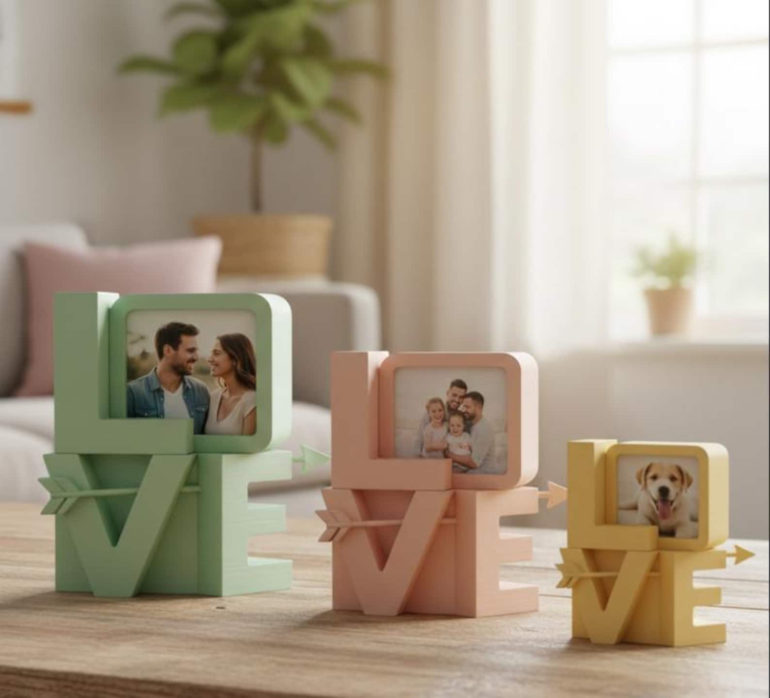 LOVE Letter Photo Frame STL – 3D Printed Decor - Etsy