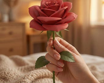 Elegant Rose STL 3D Model | Valentine's Day Decor (Digital Download