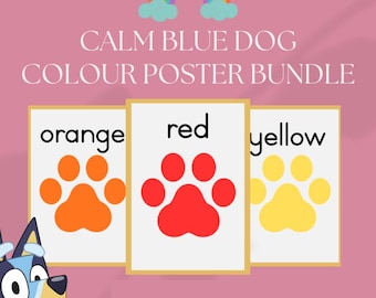 Mega Colour Posters Bundle | Printable Classroom Colours Chart | Calm Classroom Decor | Elementary