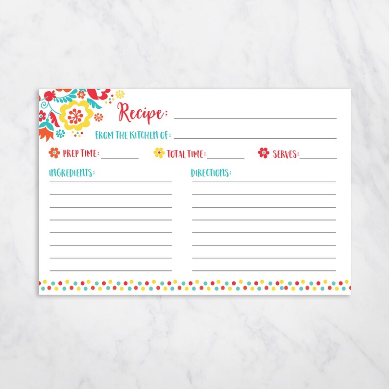 Pioneer Woman Themed Rustic 4x6 Recipe Card Etsy