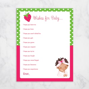 Strawberry Shortcake Themed Wishes For Baby