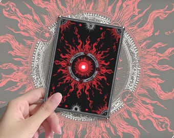 TCG Sleeves,Card Sleeves - Durable High-Definition Print,66×91mm,Gifts for Gamers|Esoteric Sun Sigil