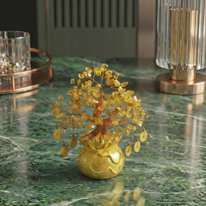 Feng Shui Money Tree Crystal Bonsai Wealth Attraction Gift