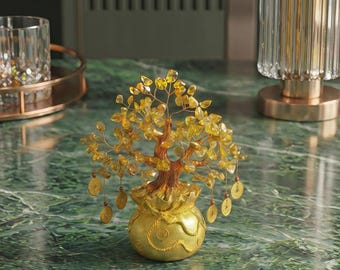 Feng Shui Money Tree Crystal Bonsaï Richesse Cadeau attraction