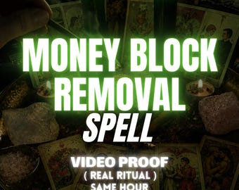 Money Block Removal Spell | Money Attraction Spell | Good Luck Spell | Abundance Spell | Financial Success Energy | Win Money Spell