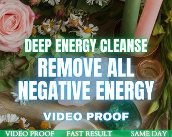 Deep Energy Cleanse Spell, Removal All Negative Energy, Aura Cleansing, Protection from aura, Spiritual Shield, Evil Eye Energy, Bad Luck