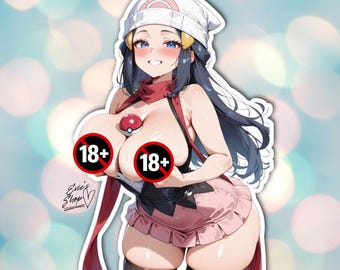 Sinnoh Trainer Dawn Sticker | Kawaii Anime Waifu Vinyl Decal