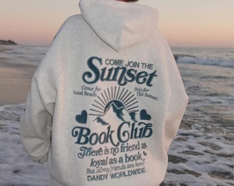 Women's Dandy Sunset Book Club Graphic Hoodie