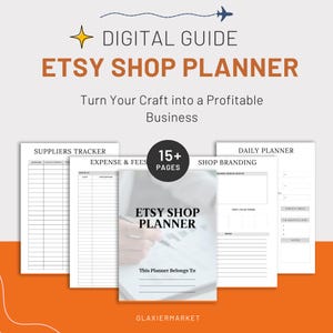 Etsy Seller Planner Editable Canva Template | Shop Organizer Product Launch Guide | Business Tracker Tool