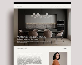 Anita Becker WordPress Theme | Kadence Kind Theme | Interior Design Vorlage | WordPress Vorlage | Website Template Architektur | Kadenz
