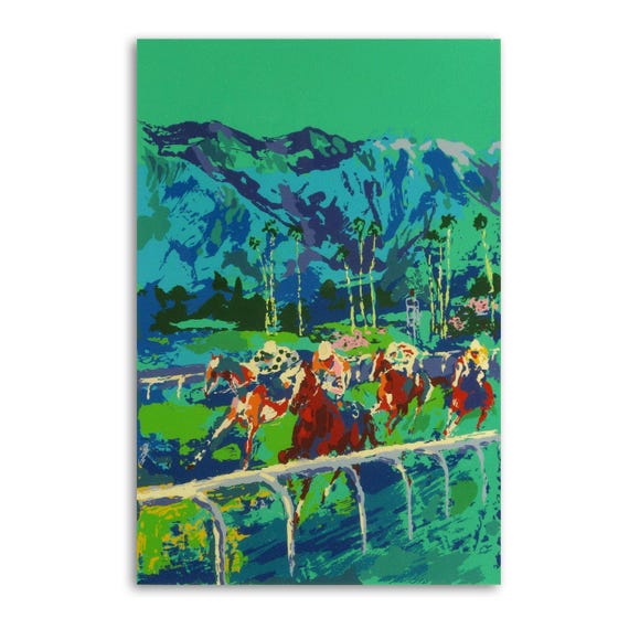 Leroy Neiman Santa Anita Canvas Print, Horse Racing Art - Etsy
