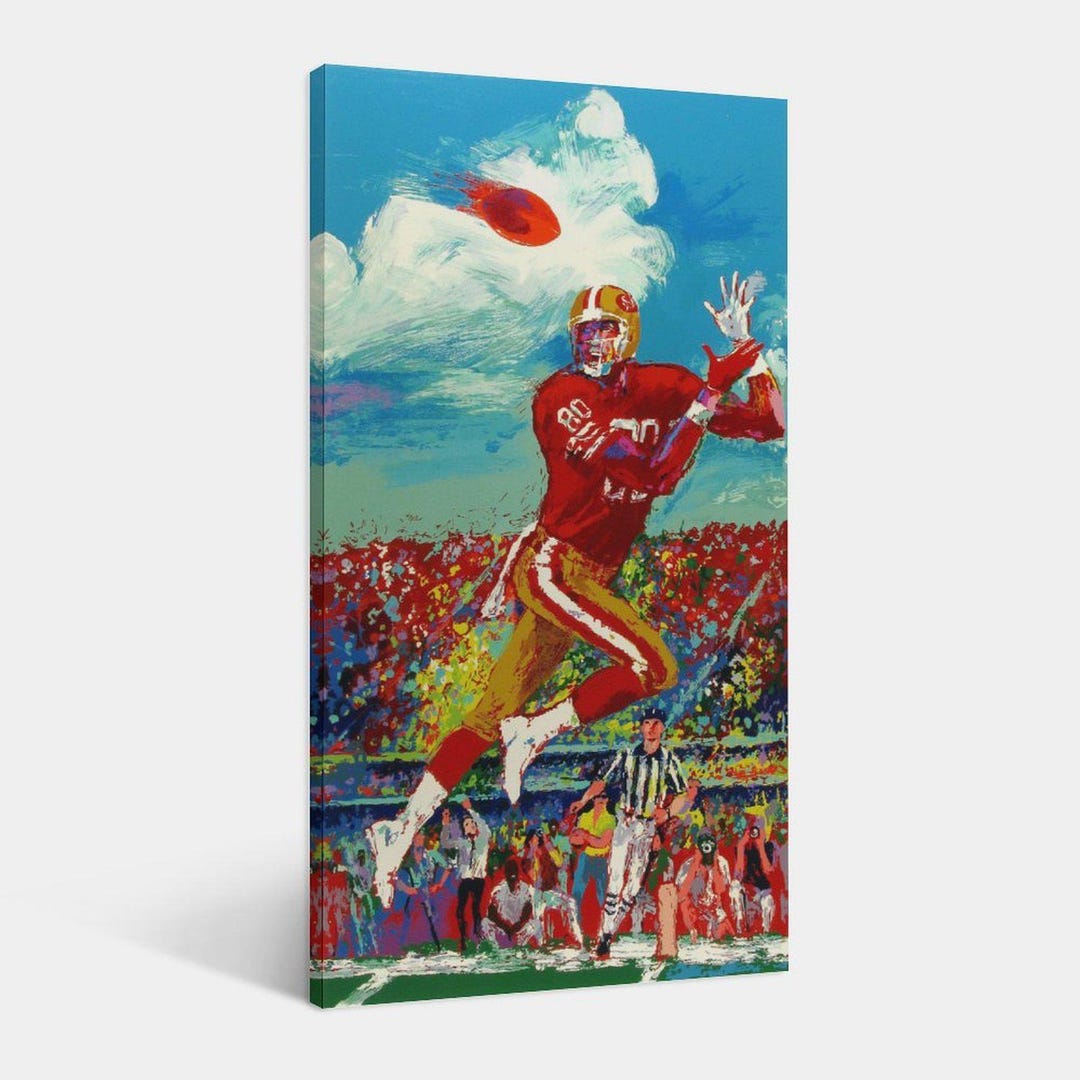 Jerry Rice Canvas Print, Leroy Neiman Art, Football Poster - Etsy