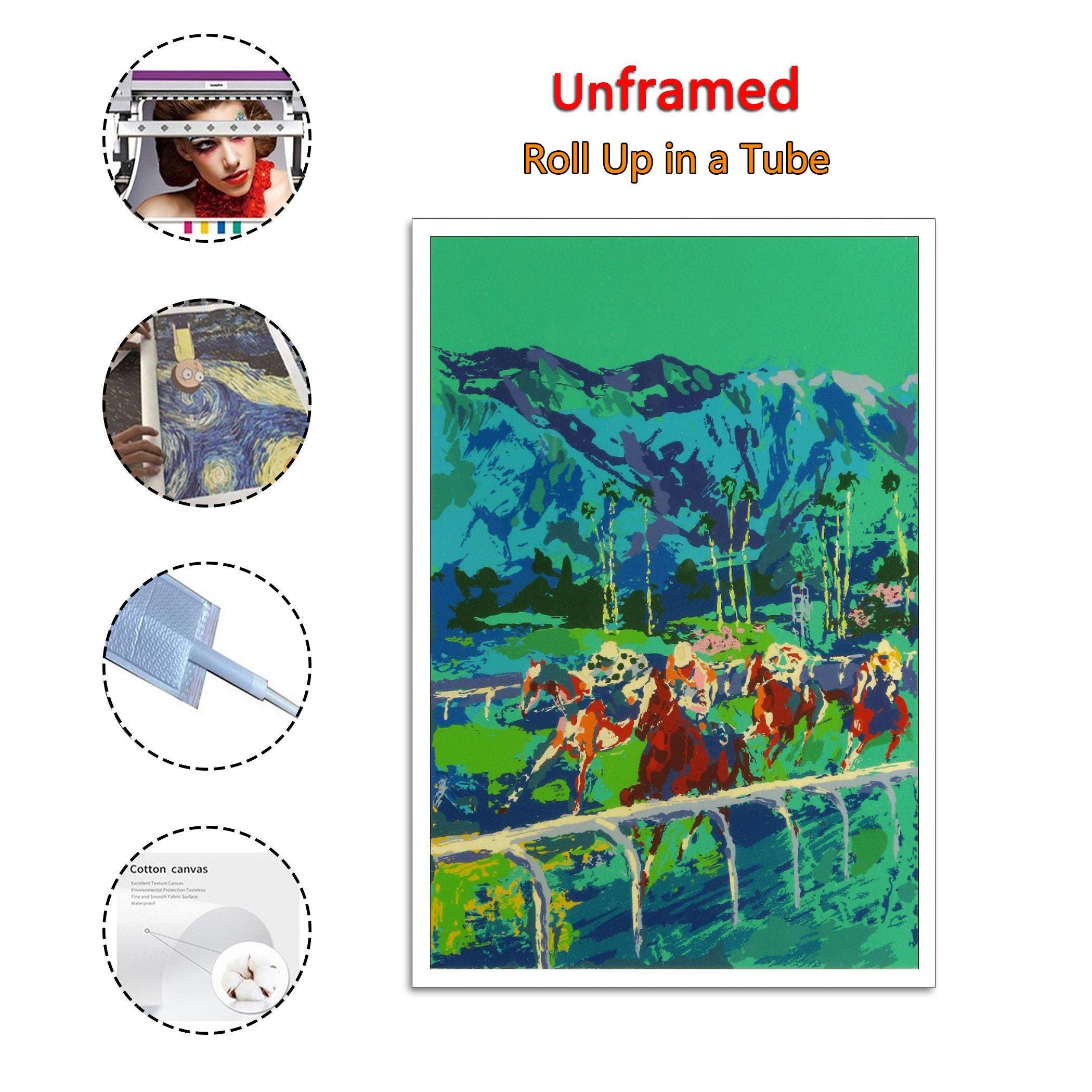Leroy Neiman Santa Anita Canvas Print, Horse Racing Art - Etsy
