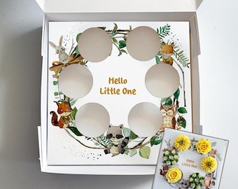 US Size - Woodland Animals Cupcake Box Insert | Printable Templates & Assembly Guide | Instant Download