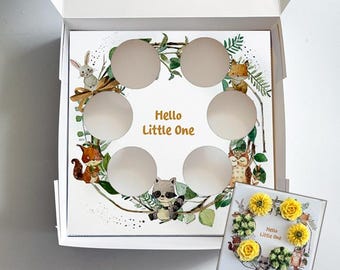 UK Size - Woodland Animals Cupcake Box Insert | Printable Templates & Assembly Guide | Instant Download