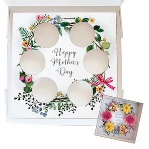 Amerikaanse maat: inzetstuk voor Moederdagkrans cupcakevorm | Afdrukbare sjablonen en gids | Direct downloaden