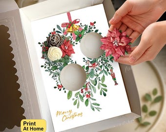 Christmas Nutcracker Wreath Cupcake Insert, Festive Gift Box for  Standard and Mini Cupcakes, DIY Print At Home Template, Presale Packaging