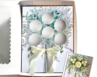UK - Customizable 3D Ribbon Bouquet Cupcake Box Insert, Floral Cupcake Holder, Elegant Bakery Gift Packaging, DIY Printable template