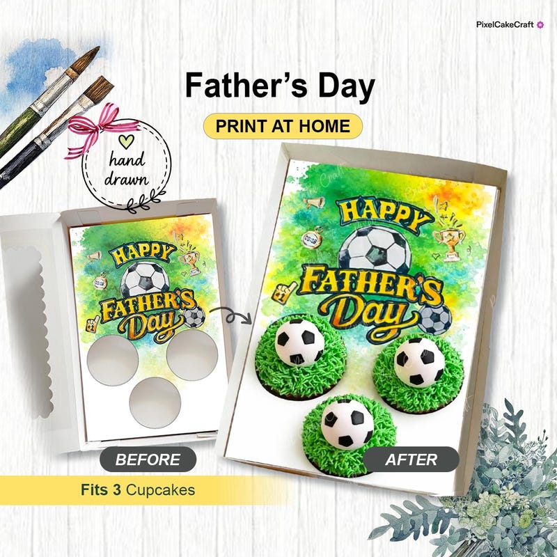Fathers Day Cupcake Box - Etsy