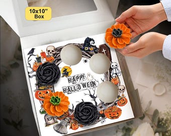 Halloween Grapevine Wreath Cupcake Insert, Festive Gift Box for  Standard and Mini Cupcakes, DIY Printable Template, Presale Packaging Idea