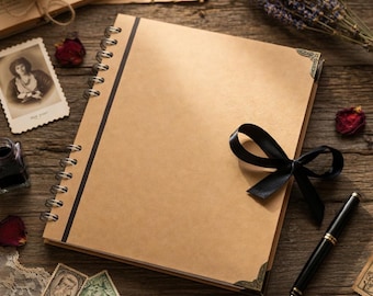 Album photo de scrapbooking Kraft, 60 pages marron, album de scrapbooking pour faire du bricolage