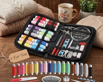 Mini kit de couture accessoires de réparation de fil d'aiguille de voyage cadeau d'urgence pour débutant pour adultes portable