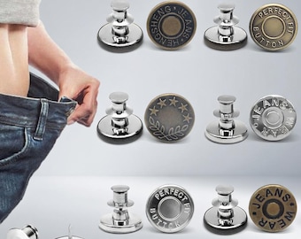 6 pcs Jeans Réglables Épingles Sans Couture Serre-Taille Pour Pantalon Réutilisable Fix