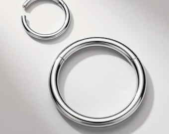 Anneau de nez en acier 20G, piercing 8 mm, pour septum, hélice des lèvres, cartilage tour bijoux