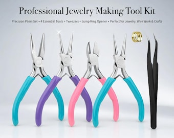Jeu de 5 pinces à bijoux, mini chaîne, nez rond, outils diagonaux pour réparation DIY