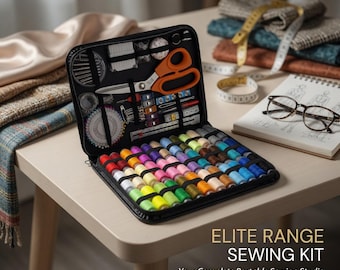 Kit de couture professionnel, ensemble d'accessoires portables avec ciseaux de tailleur, sac de fournitures de couture de voyage