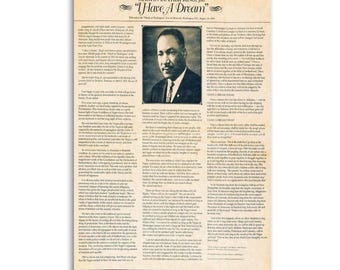 Martin Luther King Jr. "I Have a Dream" Speech Poster Wall Art