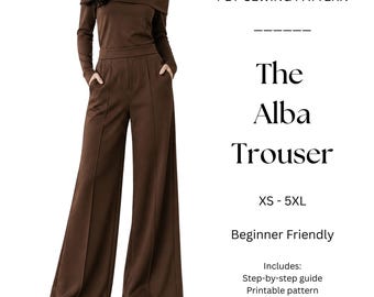 The Alba Trouser | Beginner-Friendly Wide Leg Pants Pattern (Sizes XS-5XL)