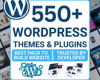 Paquete de más de 550 productos digitales con temas y complementos premium de WordPress / Plantilla de diseño web de Canva / Plantilla de sitio web SEO para pequeñas empresas