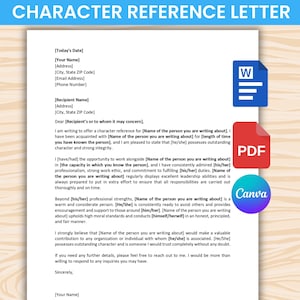 Vorlage für ein Empfehlungsschreiben. Persönliches Empfehlungsschreiben. Empfehlungsschreiben. Bearbeitbare Vorlage für MS Word, PDF und Canva. Digitaler Download.