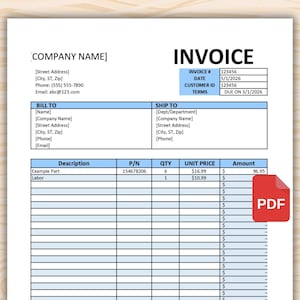 Excel Invoice Template. Minimalist Invoice. Professional Invoice. Business Invoice Form. Printable Small Business Invoice Template Pdf