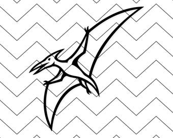 Pterodactyl Svg: Bold Line Design For T-Shirts