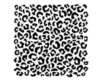Leopard Print Pattern Digital Artwork: Black Svg Png Dxf Files