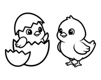 Chicks Hatching SVG: Easter Craft Design (Digital Download)