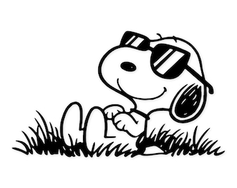 Snoopy Svg: Cute Sunbathing Design For T-Shirts