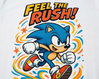 Illustrazione di Sonic: file digitale PNG "Feel The Rush"
