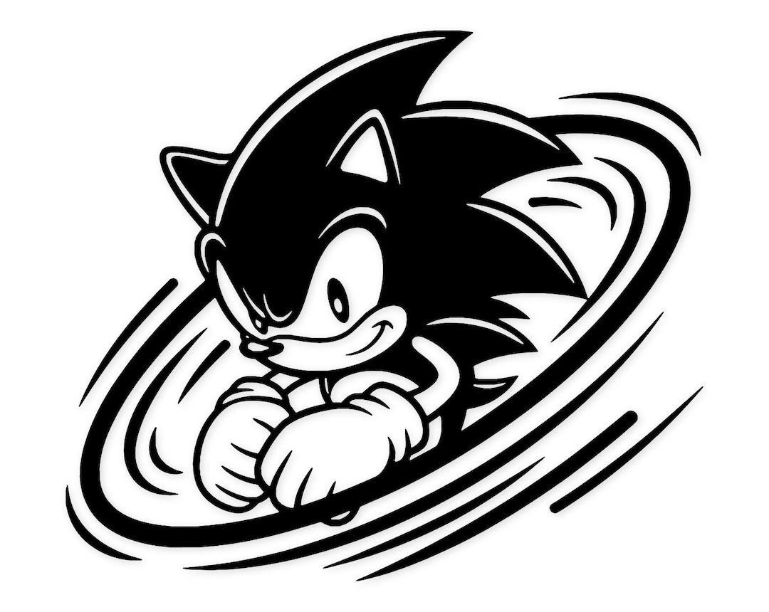 Sonic Spin Dash Svg: Bold Design for T-shirts - Etsy