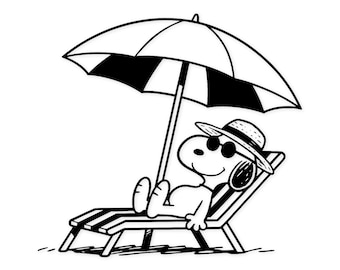 Snoopy Svg: Bold Relaxing Design For Beach Decor