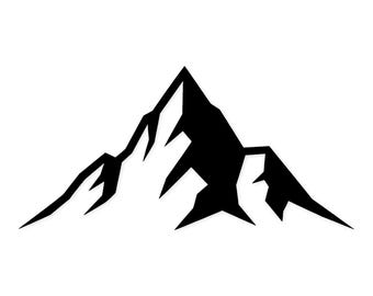 Mountain Peak Svg: Bold Outline Design For Wall Art