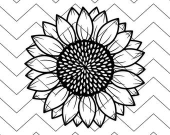 Sunflower Icon Svg Svg Png Dxf: Bold Design For T-Shirts
