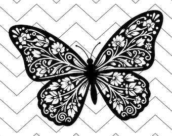 Floral Butterfly Svg: Bold Design For T-Shirts