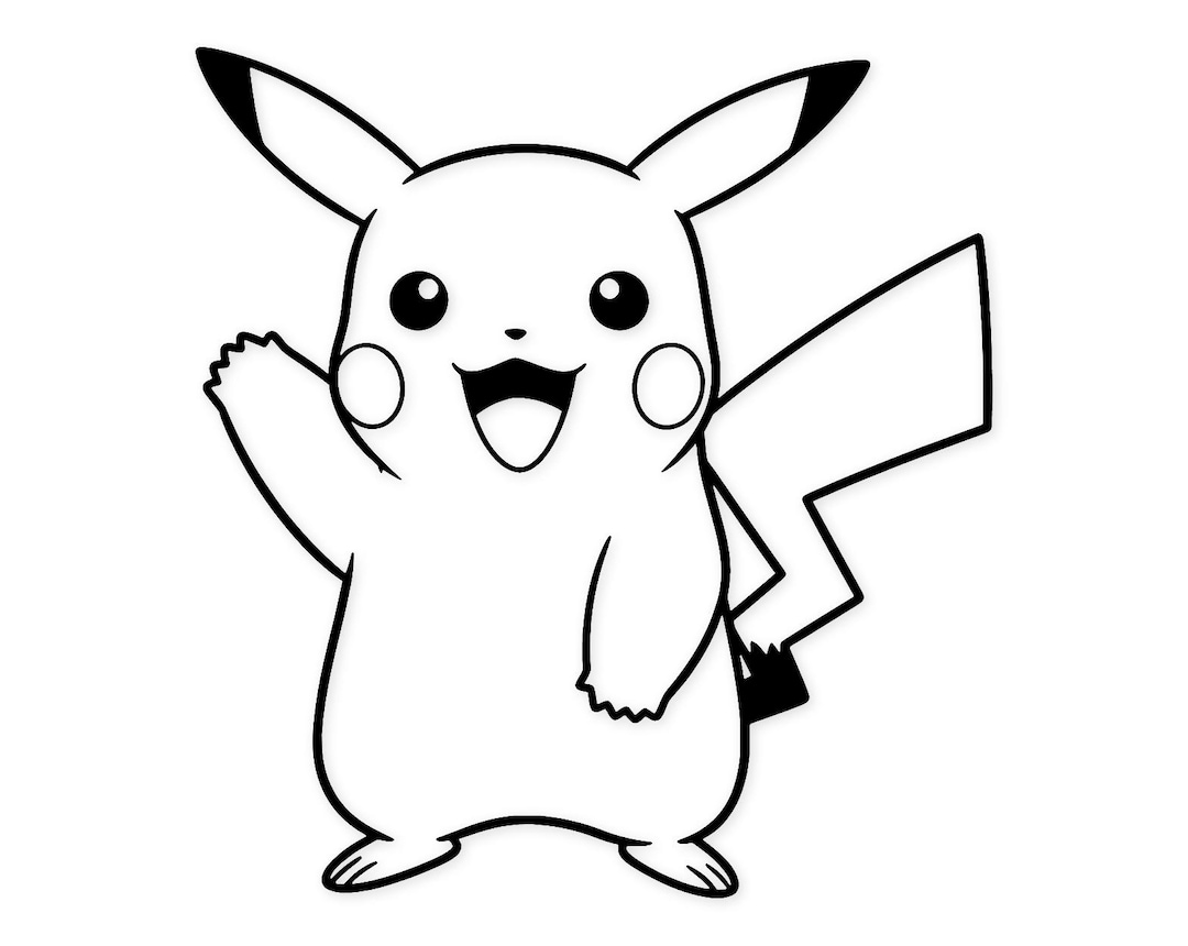 Pikachu Vector Files Pikachu Svg: Bold and Cheerful Design for T-shirts - Etsy